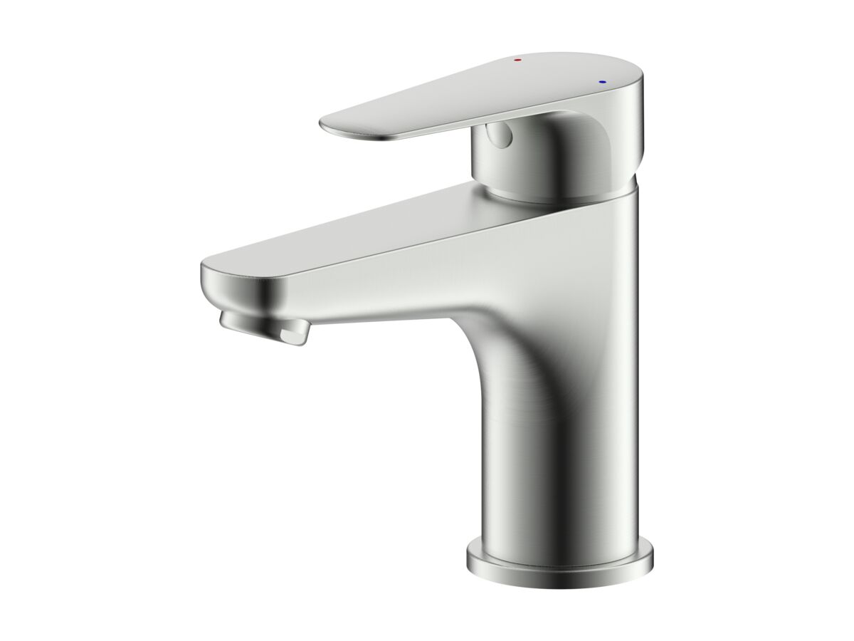 reece Posh Solus Basin Mixer Tap Brushed Nickel (5 Star) Lead Free