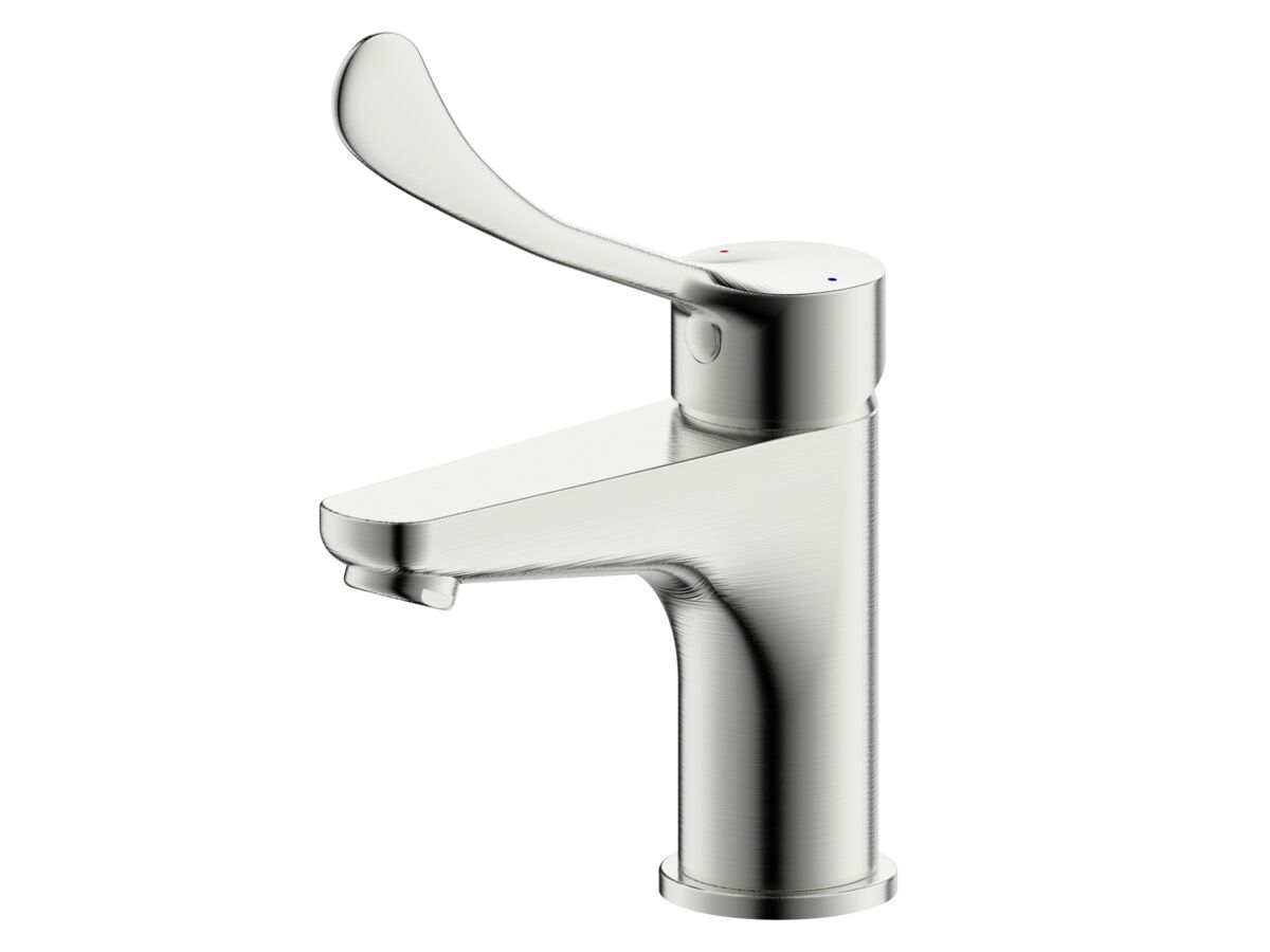 reece Posh Solus Basin Mixer with Extended Lever Brushed Nickel (5 Star) Lead Free