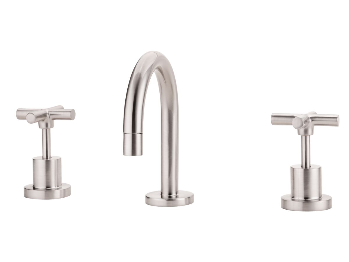 reece Posh Solus Basin Set Fixed Outlet Brushed Nickel (5 Star) Lead Free