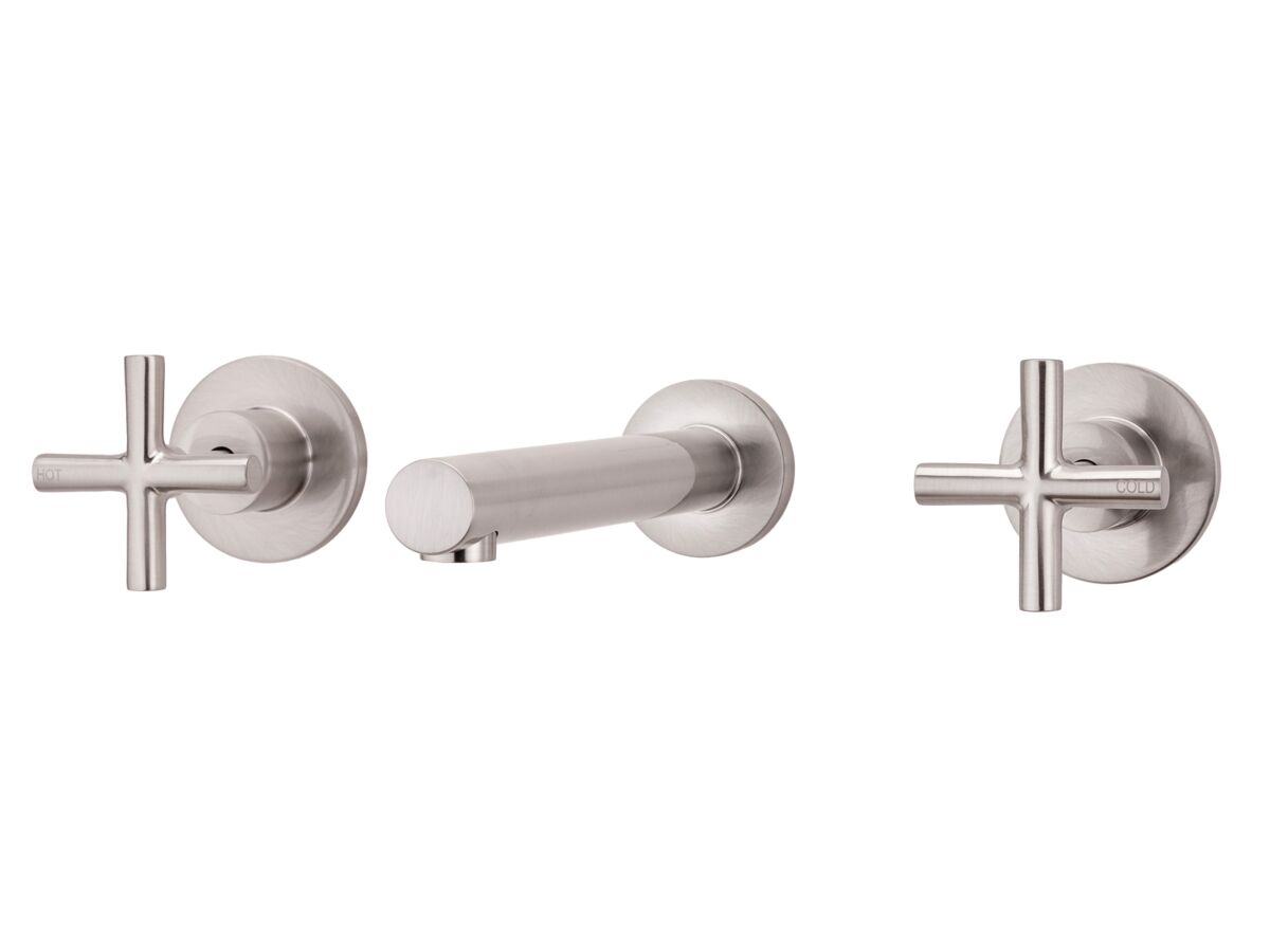 reece Posh Solus Bath Set with 210mm Outlet Brushed Nickel