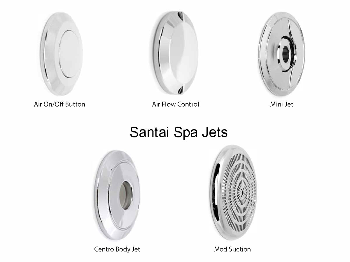 Reece Posh Solus MK2 Rectangle Spa With 6 Chrome Jets & Auto Heat Pump 1675mm White