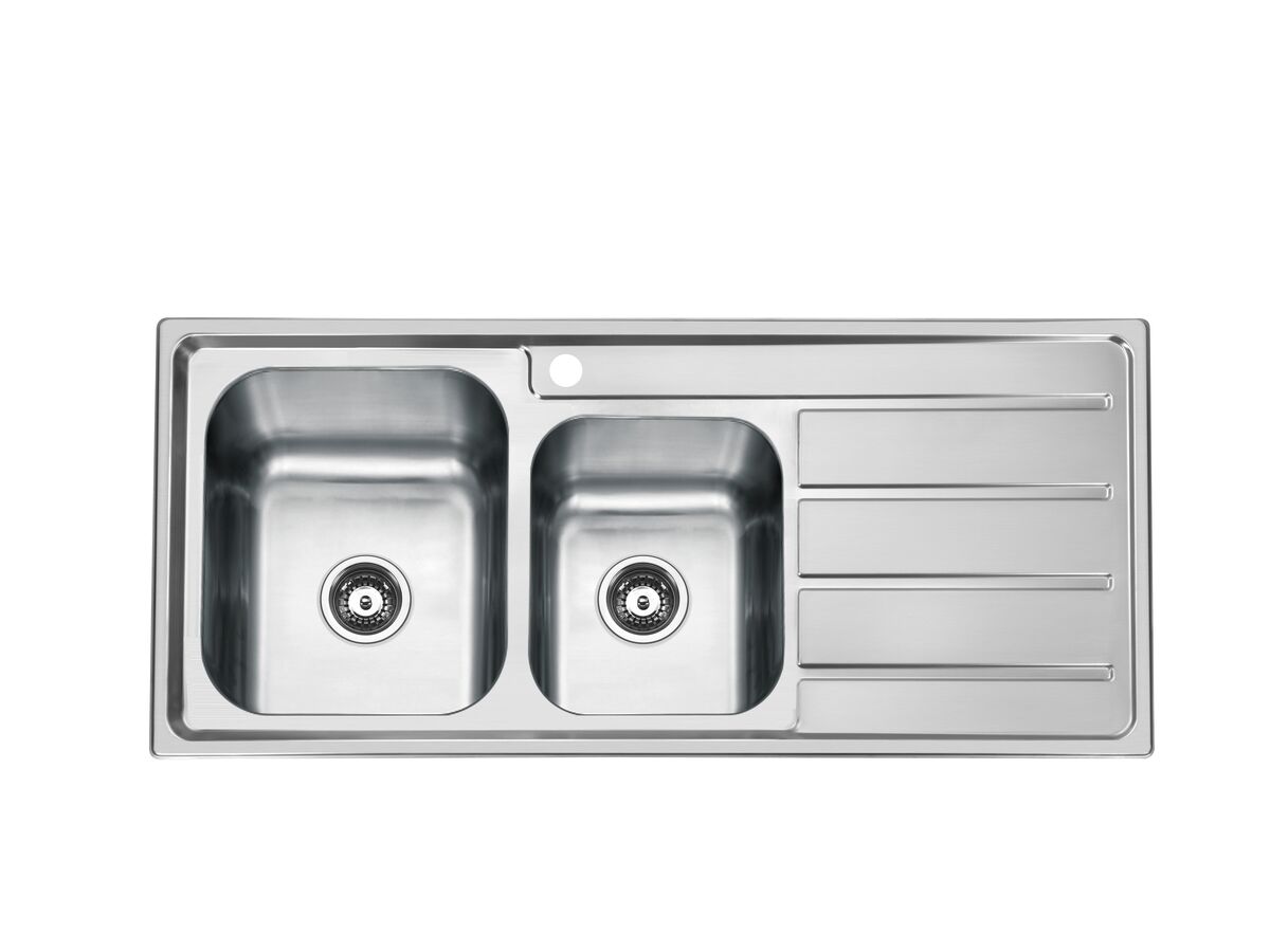 reece Posh Solus MK3 1 3/4 Bowl Inset Sink 1 Taphole Left Hand Bowl Stainless Steel