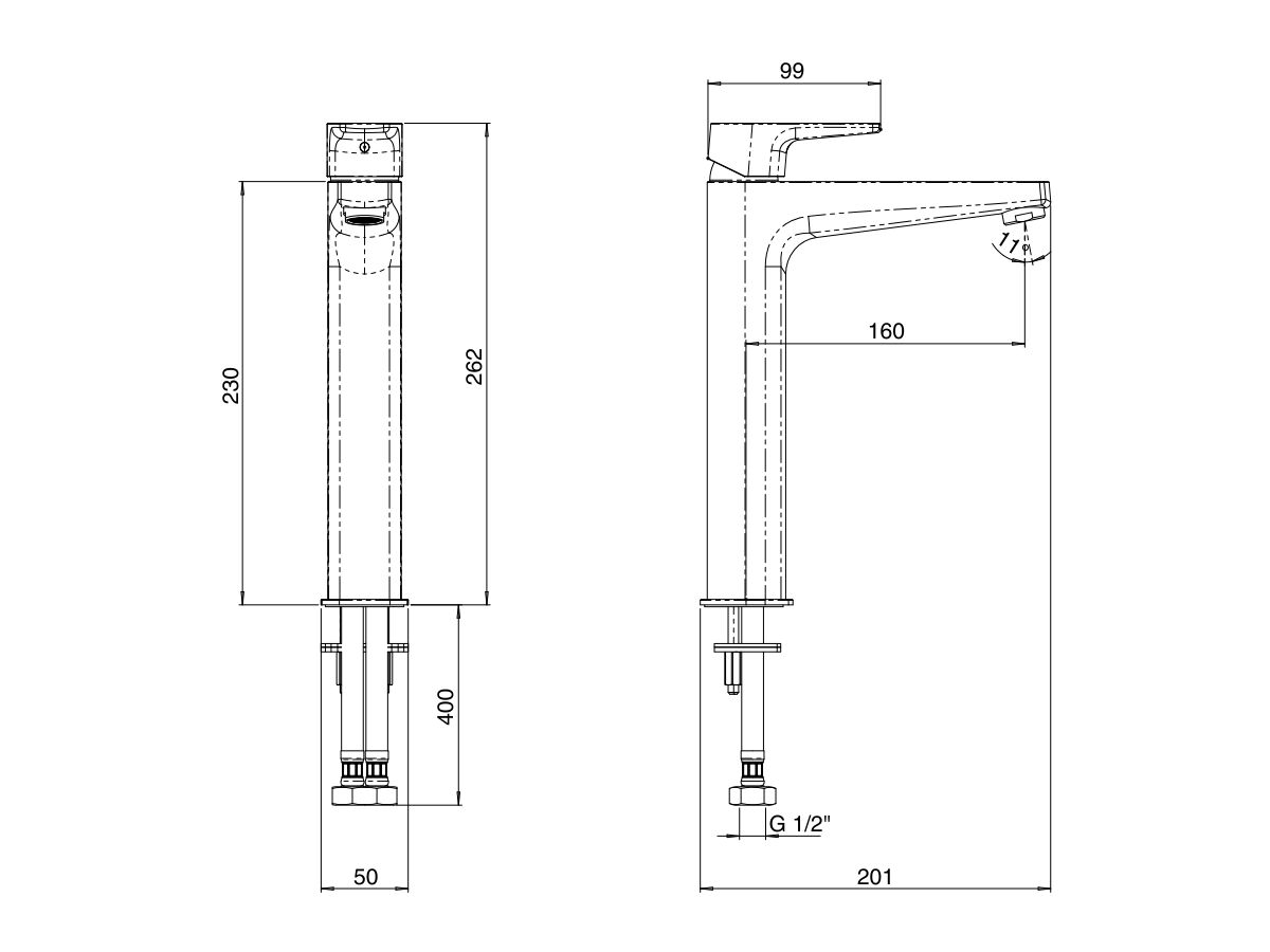 Reece Posh Solus MK3 Extended Basin Mixer Tap Chrome (4 Star)