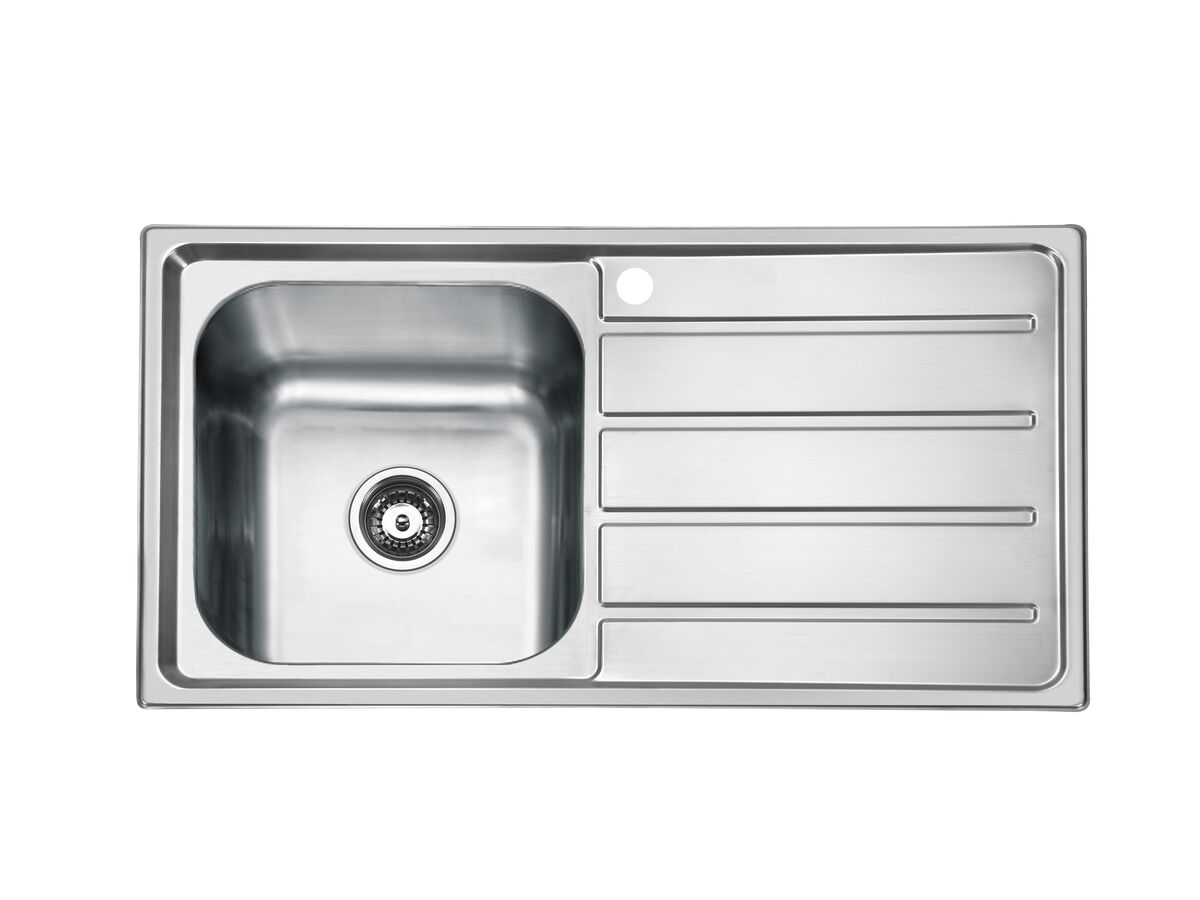 reece Posh Solus MK3 Single Bowl Inset Sink 1 Taphole Left Hand Bowl Stainless Steel