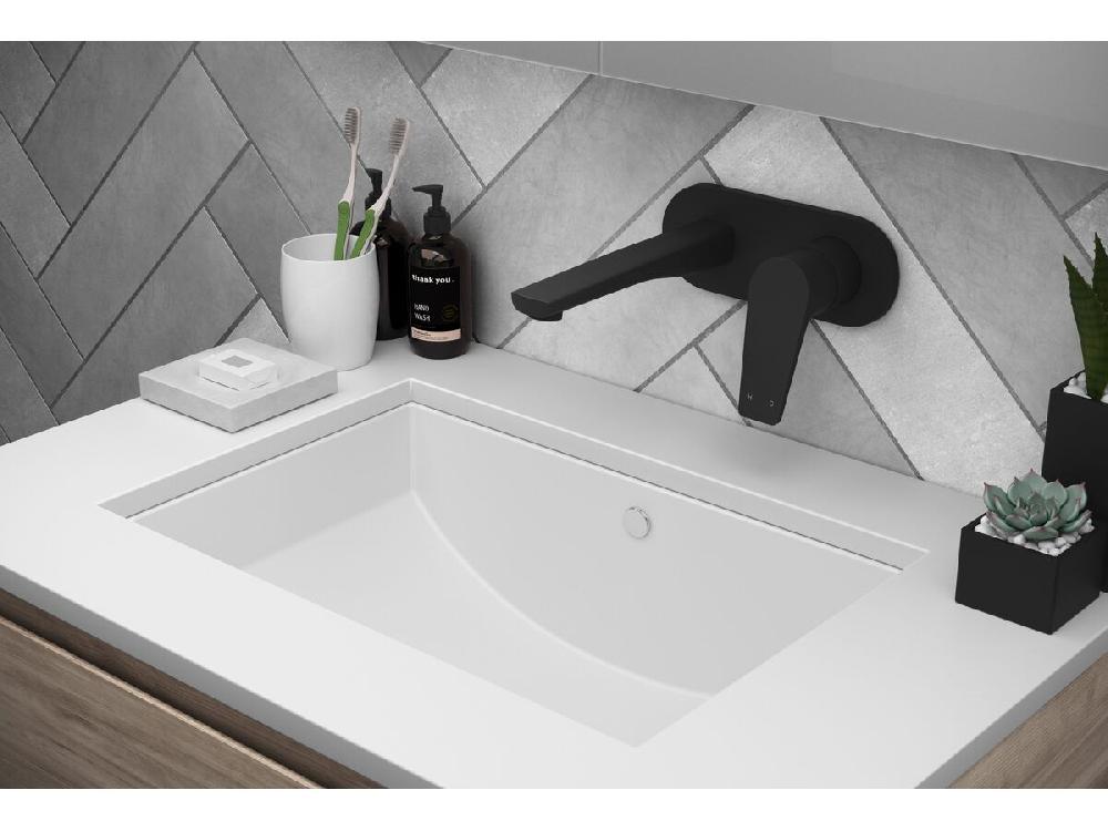 Reece Posh Solus MK3 Wall Basin Mixer Set Matte Black (4 Star)