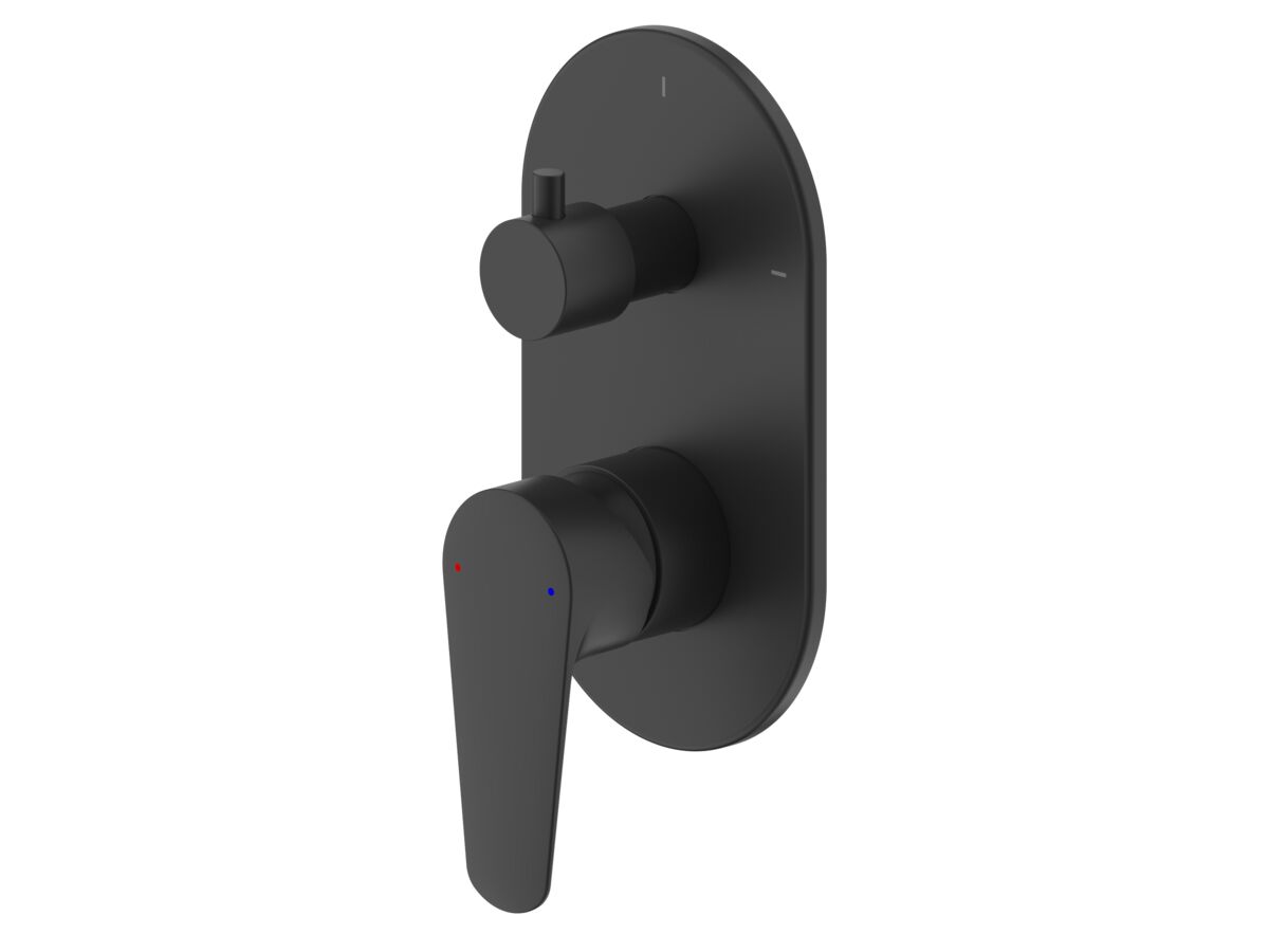 reece Posh Solus Shower Mixer Tap with Diverter Matte Black
