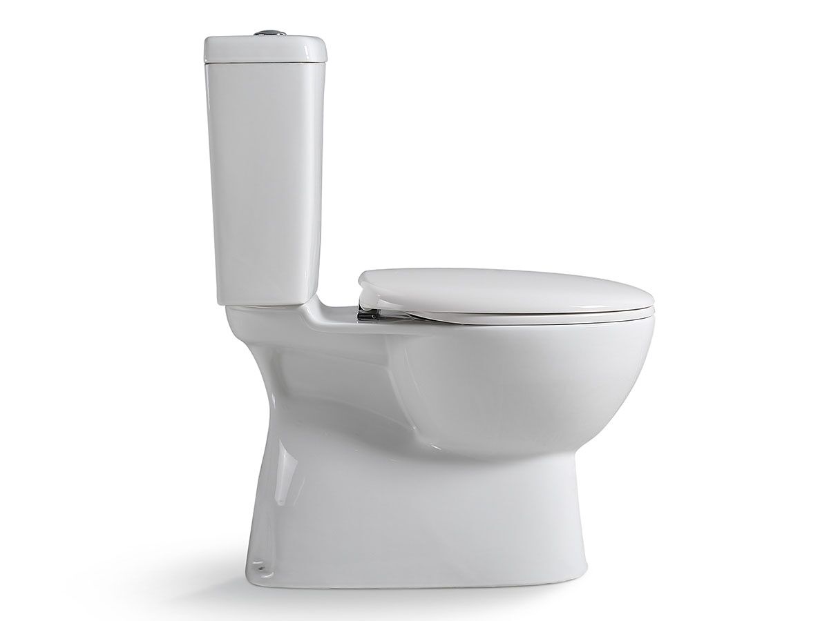 Reece Posh Solus Square Close Coupled Toilet Suite S Trap With Soft Close Quick Release Seat White/Chrome New (4 Star)