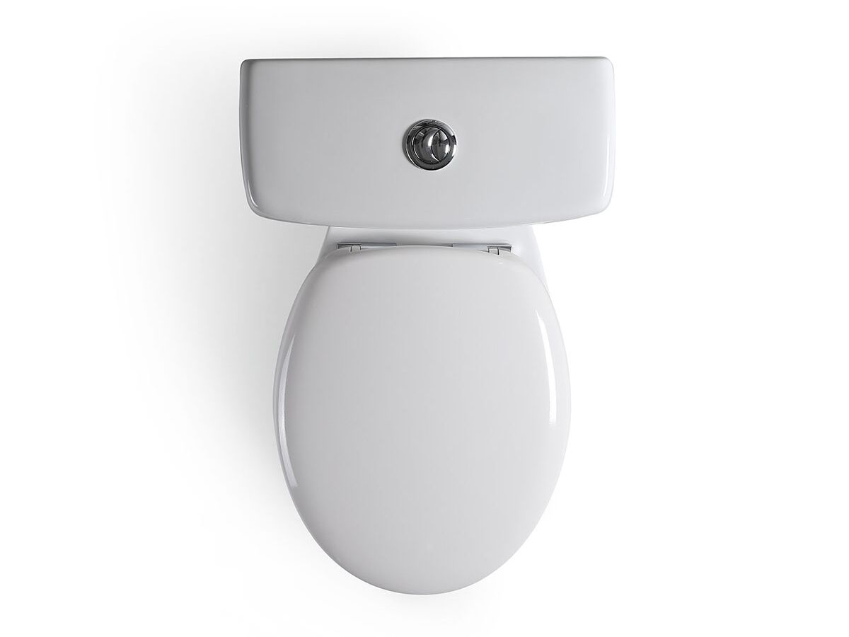 Reece Posh Solus Square Close Coupled Toilet Suite S Trap With Soft Close Quick Release Seat White/Chrome New (4 Star)