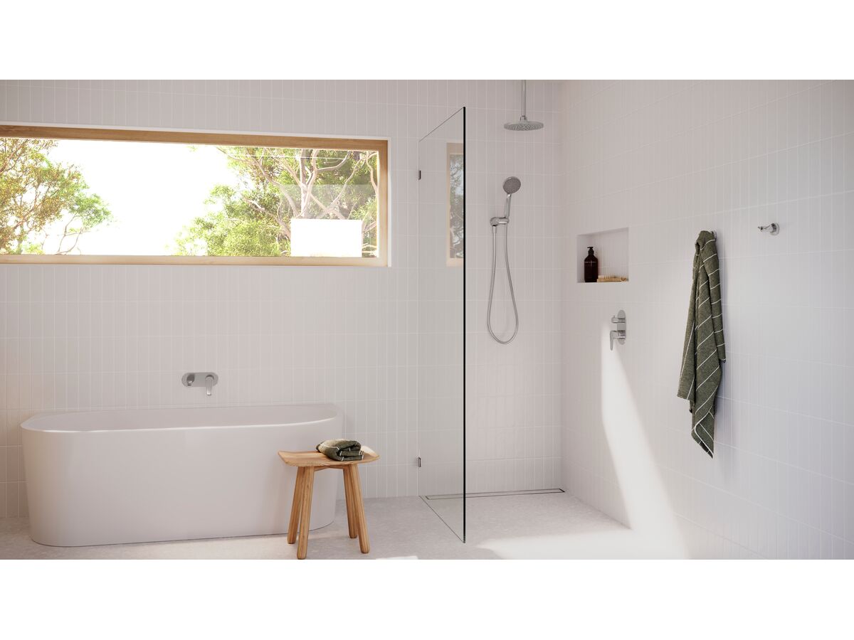 Reece Posh Solus Wall Basin / Bath Mixer Tap Set Chrome (5 Star) Lead Free