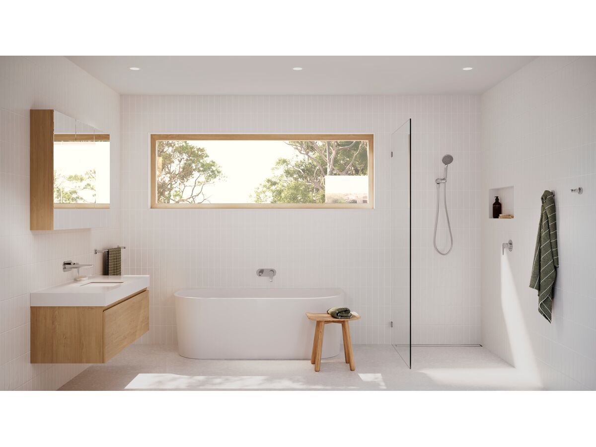 Reece Posh Solus Wall Basin / Bath Mixer Tap Set Chrome (5 Star) Lead Free