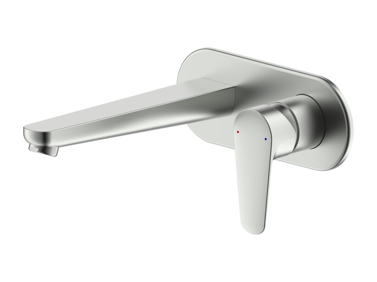 reece Posh Solus Wall Basin / Bath Set Mixer Tap Brushed Nickel (5 Star) Lead Free