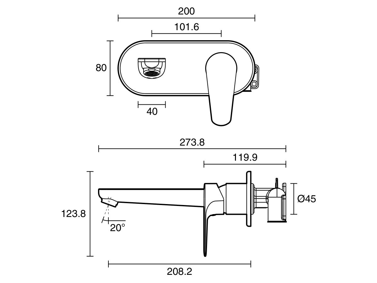 Reece Posh Solus Wall Basin / Bath Set Mixer Tap Matte Black (5 Star) Lead Free
