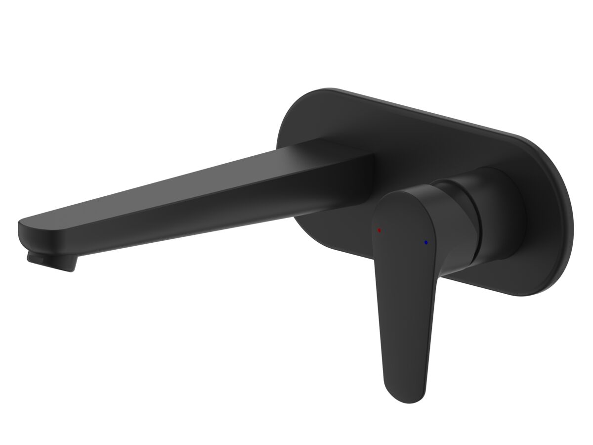 reece Posh Solus Wall Basin / Bath Set Mixer Tap Matte Black (5 Star) Lead Free