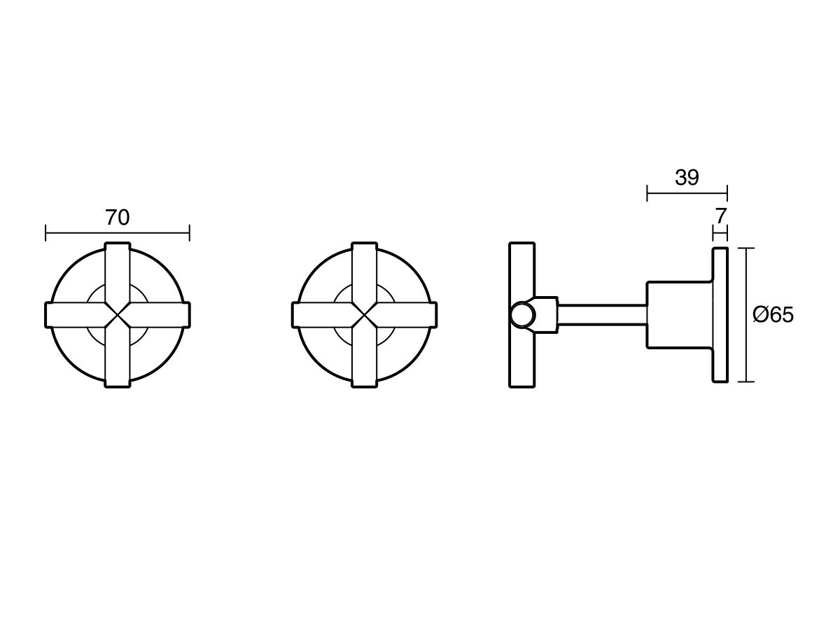 Reece Posh Solus Wall Top Assemblies 3/4 Ceramic Disc Brushed Nickel Lead Free