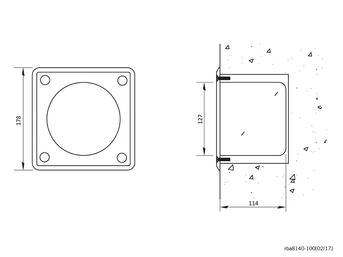 Reece RBA Security Recessed Toilet Roll Holder Stainless Steel