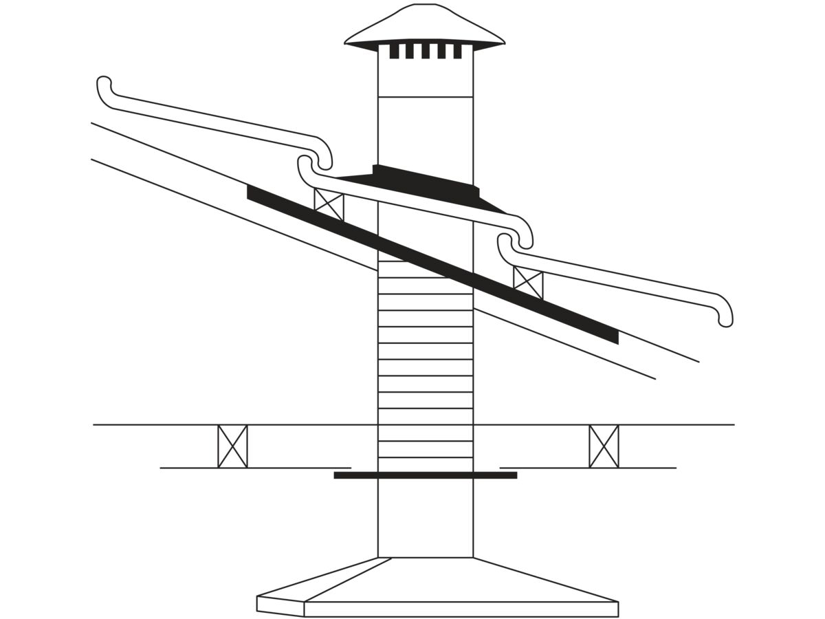 Reece Abey Rangehood Flue Kit 150mm Tile Roof Kit