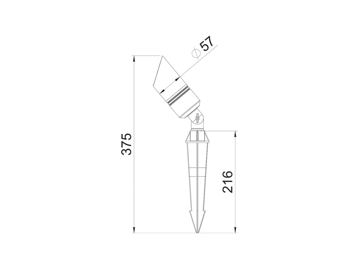 Reece Aqualux Adjustable Spike Spotlight