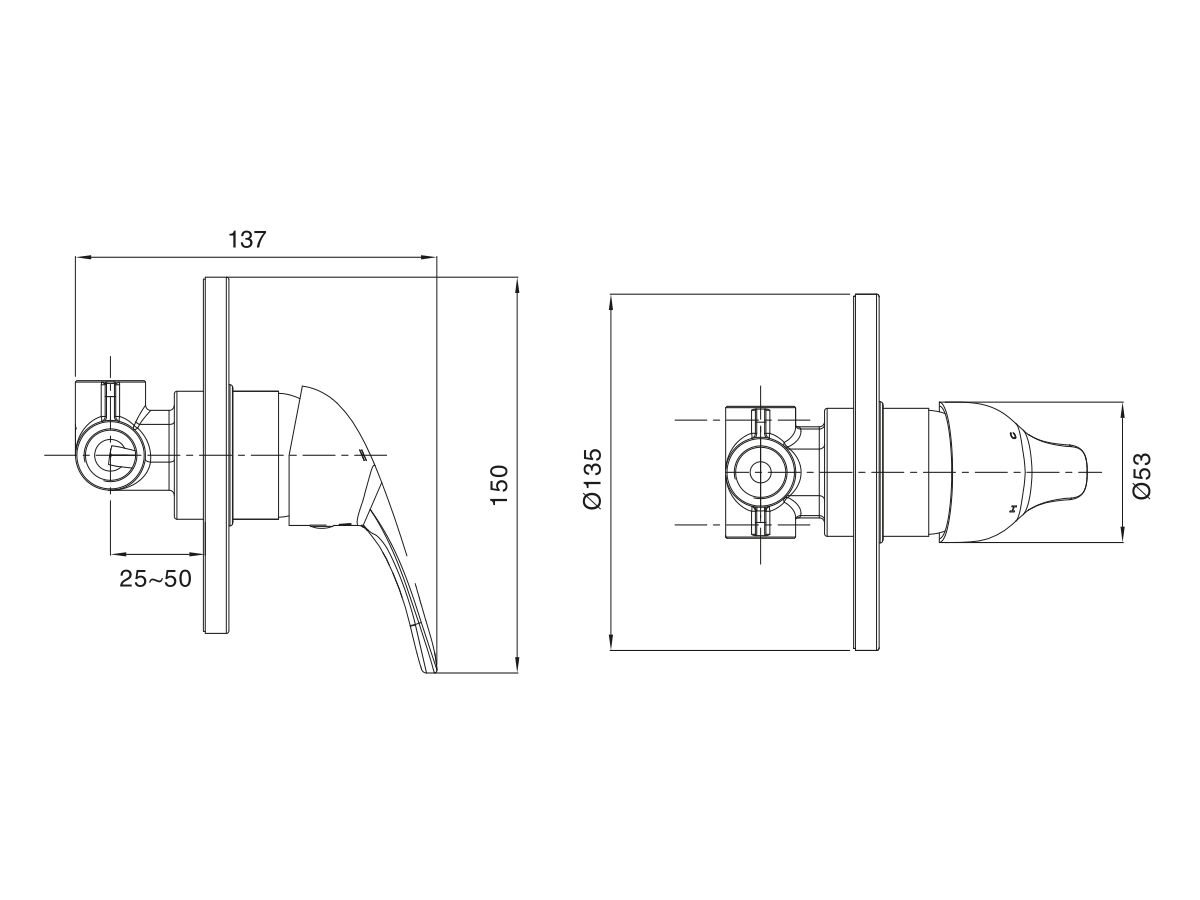 Reece Base MK2 Shower Mixer Tap Chrome