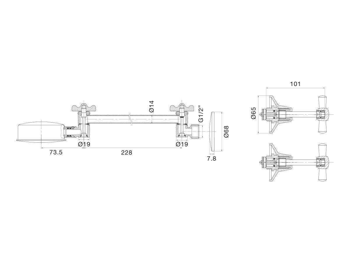 Reece Base Shower Set Anti-Vandal Chrome (3 Star)