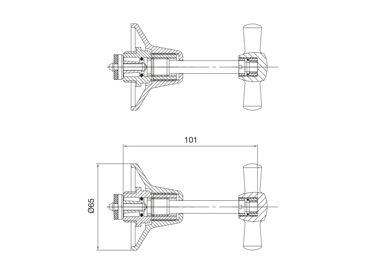 Reece Base Wall Top Assembly Anti-Vandal Chrome