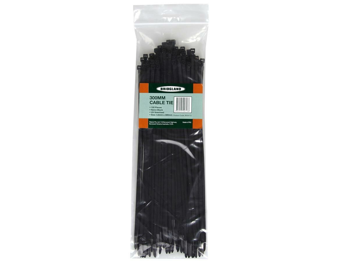 reece Bridgland Cable Ties 300mm x 4.8mm Black