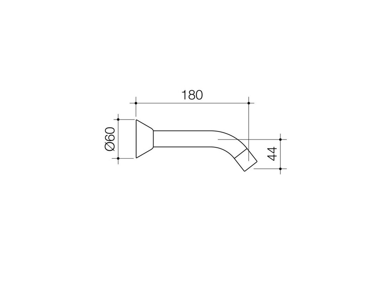 Reece Caroma Elegance II Bath Outlet 180mm Chrome