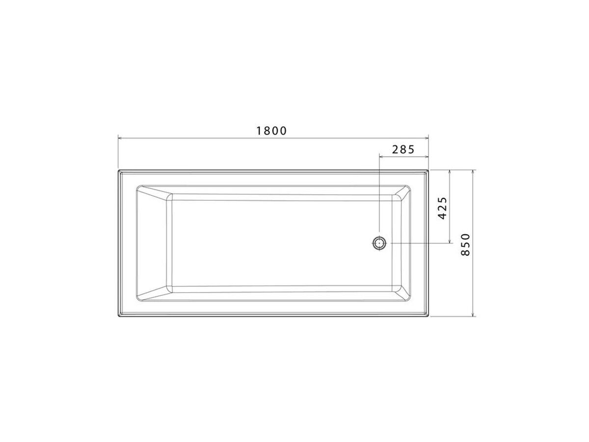 Reece Caroma Newbury 1800 Bath White
