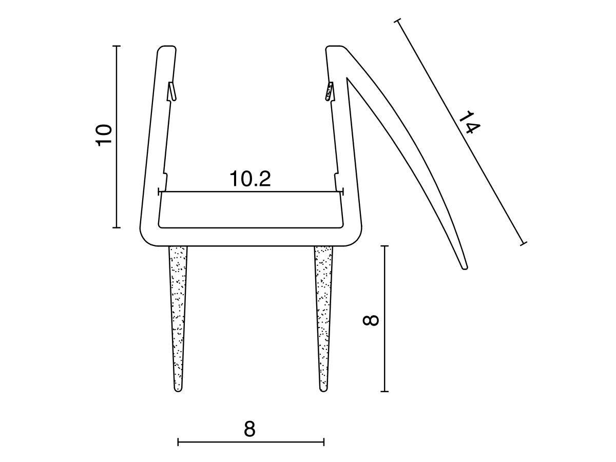 Reece Creative Glass Shower Seal 10mm X 1000mm