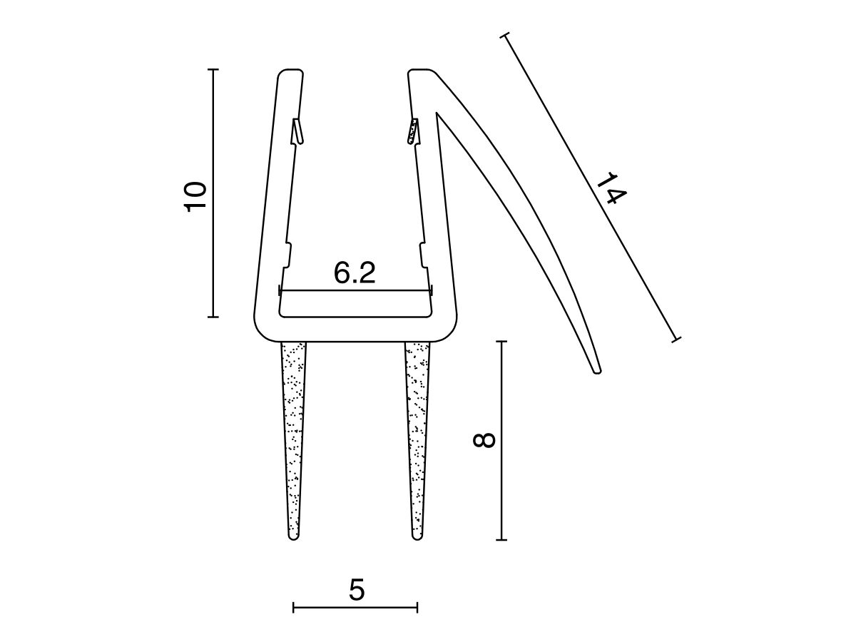 Reece Creative Glass Shower Seal 6mm X 1000mm