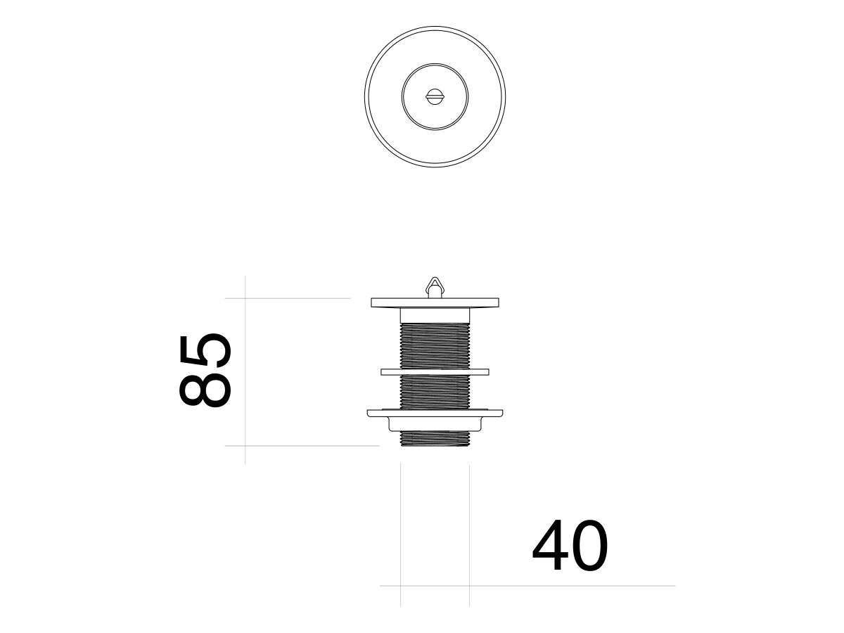 Reece Kado Era Plug & Waste 40mm Brushed Nickel