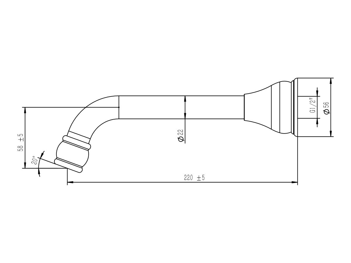 Reece Milli Voir Bath Outlet 220mm Brushed Gold