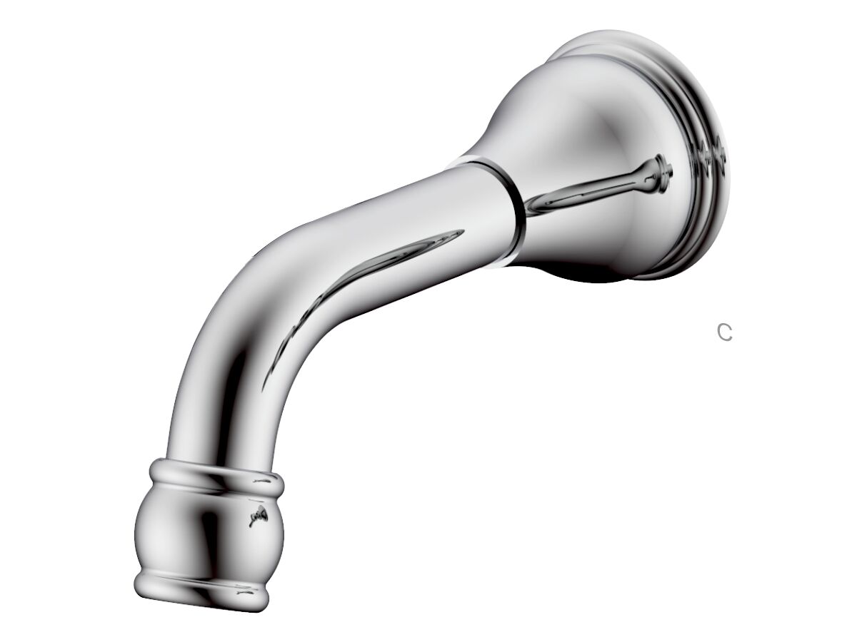 reece Milli Voir Wall Bath Outlet 150mm Chrome