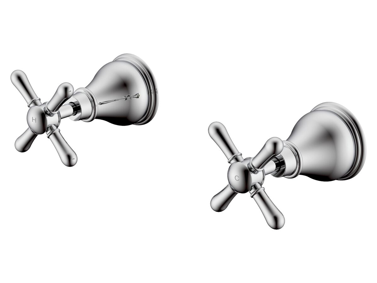 reece Milli Voir Wall Top Assemblies Cross Chrome