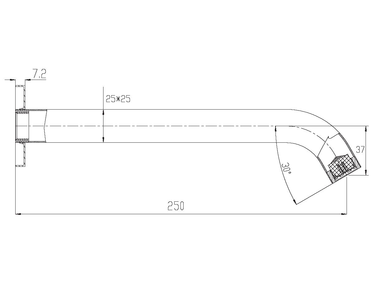 Reece Mizu Bloc Bath Outlet 250mm Chrome