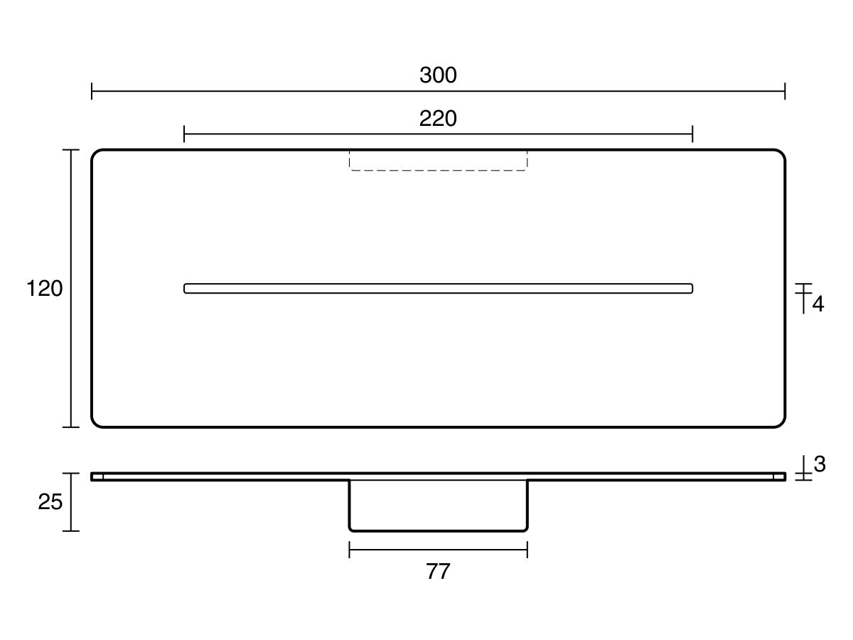 Reece Mizu Bloc Metal Shower Shelf Brushed Nickel