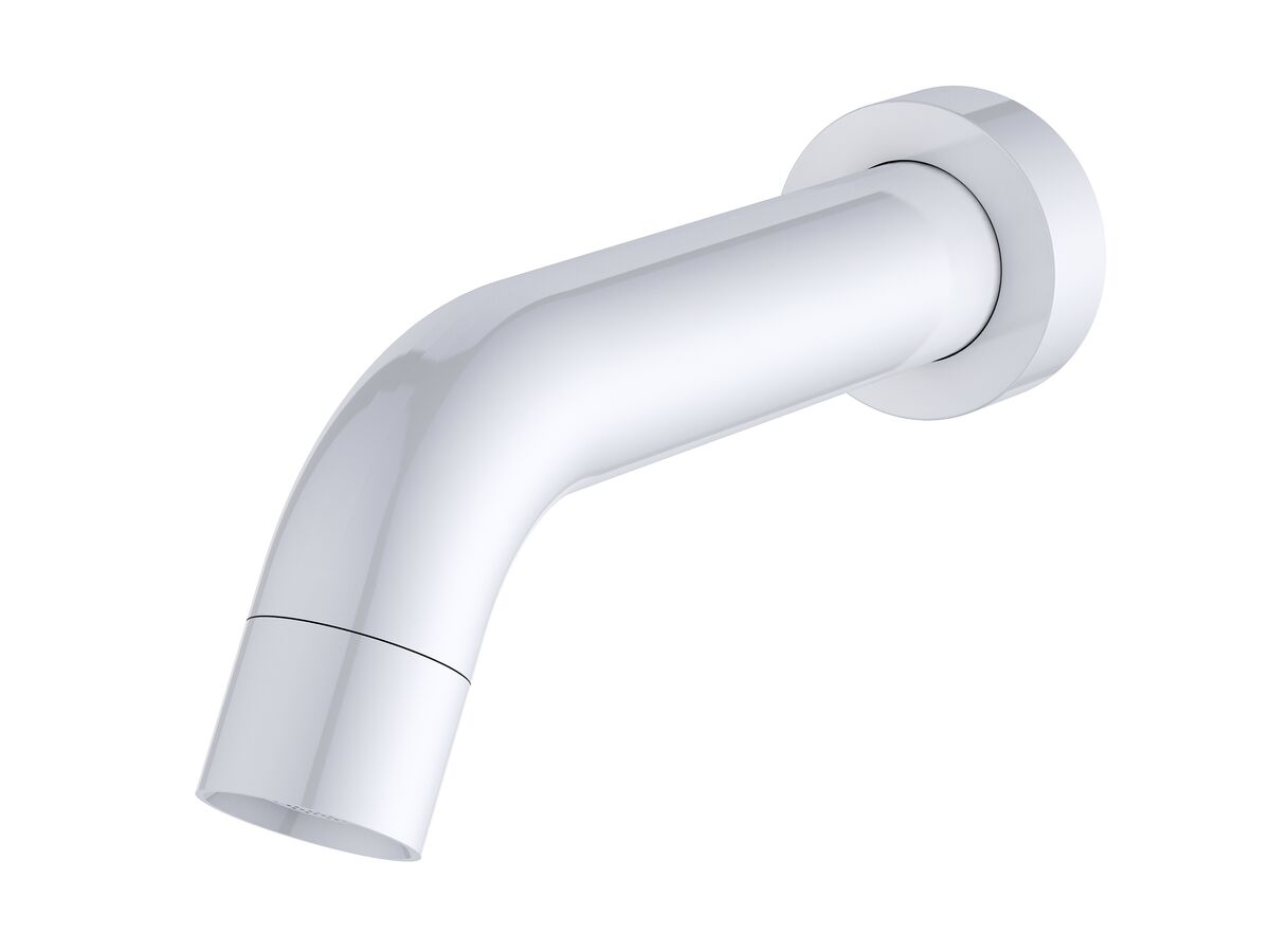 reece Mizu Drift Curved Bath Outlet 160mm White