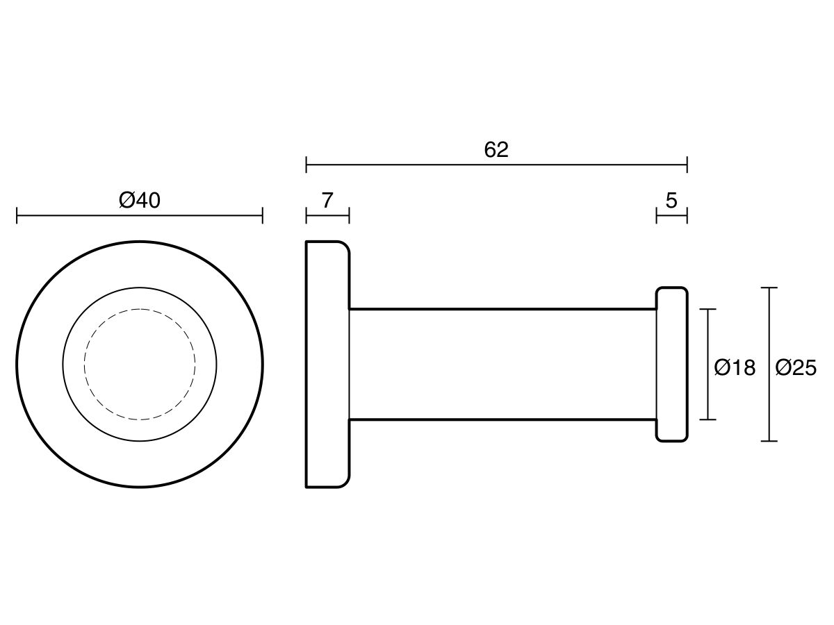 Reece Mizu Drift Robe Hook Brushed Nickel