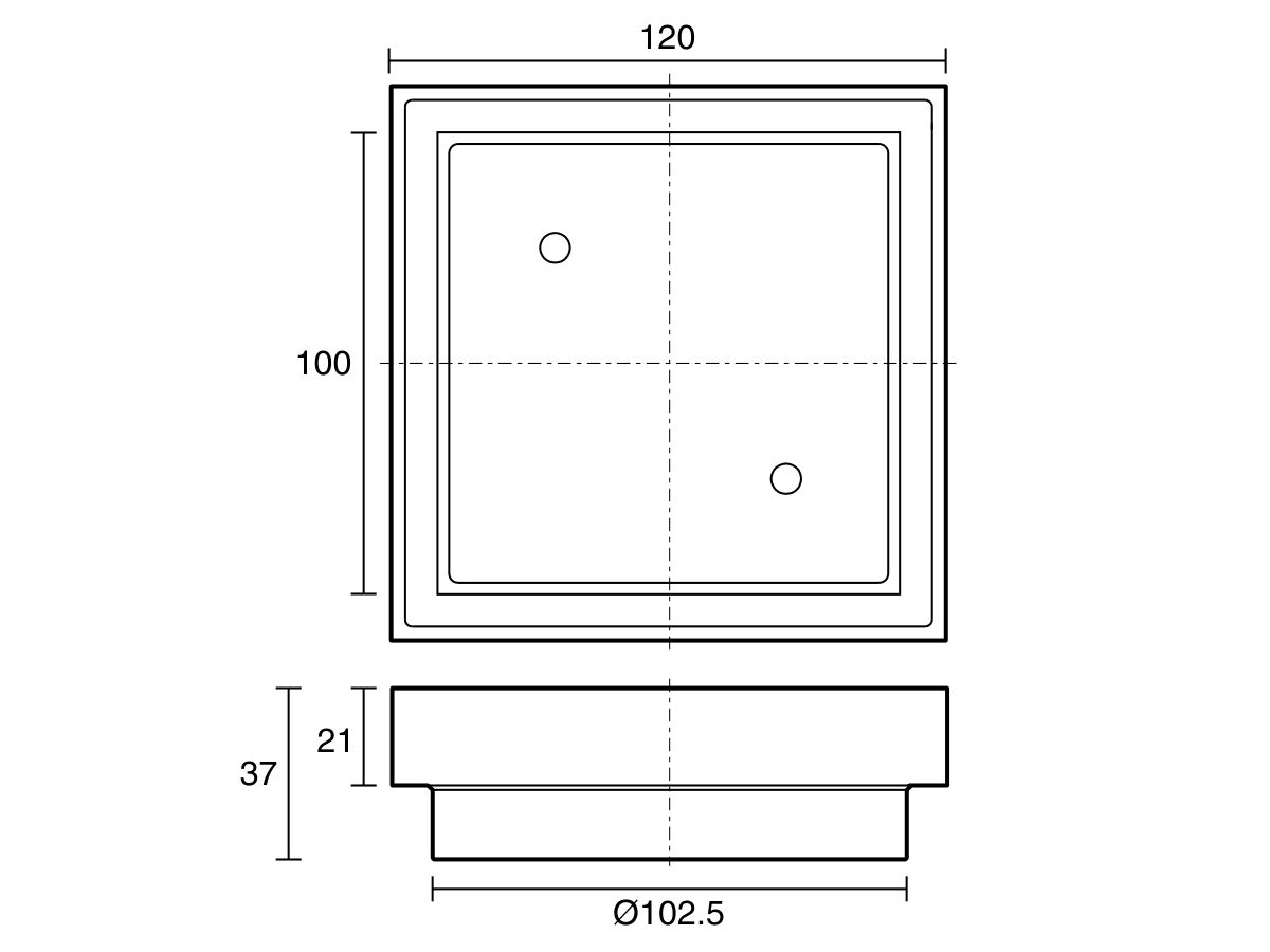 Reece Mizu Drift Tile Insert Waste 100mm Chrome