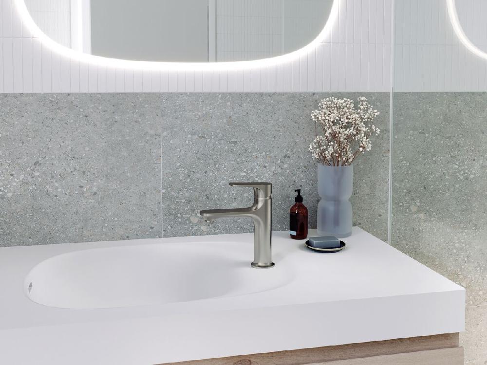 Reece Mizu Silk Basin Mixer Brushed Nickel (5 Star)