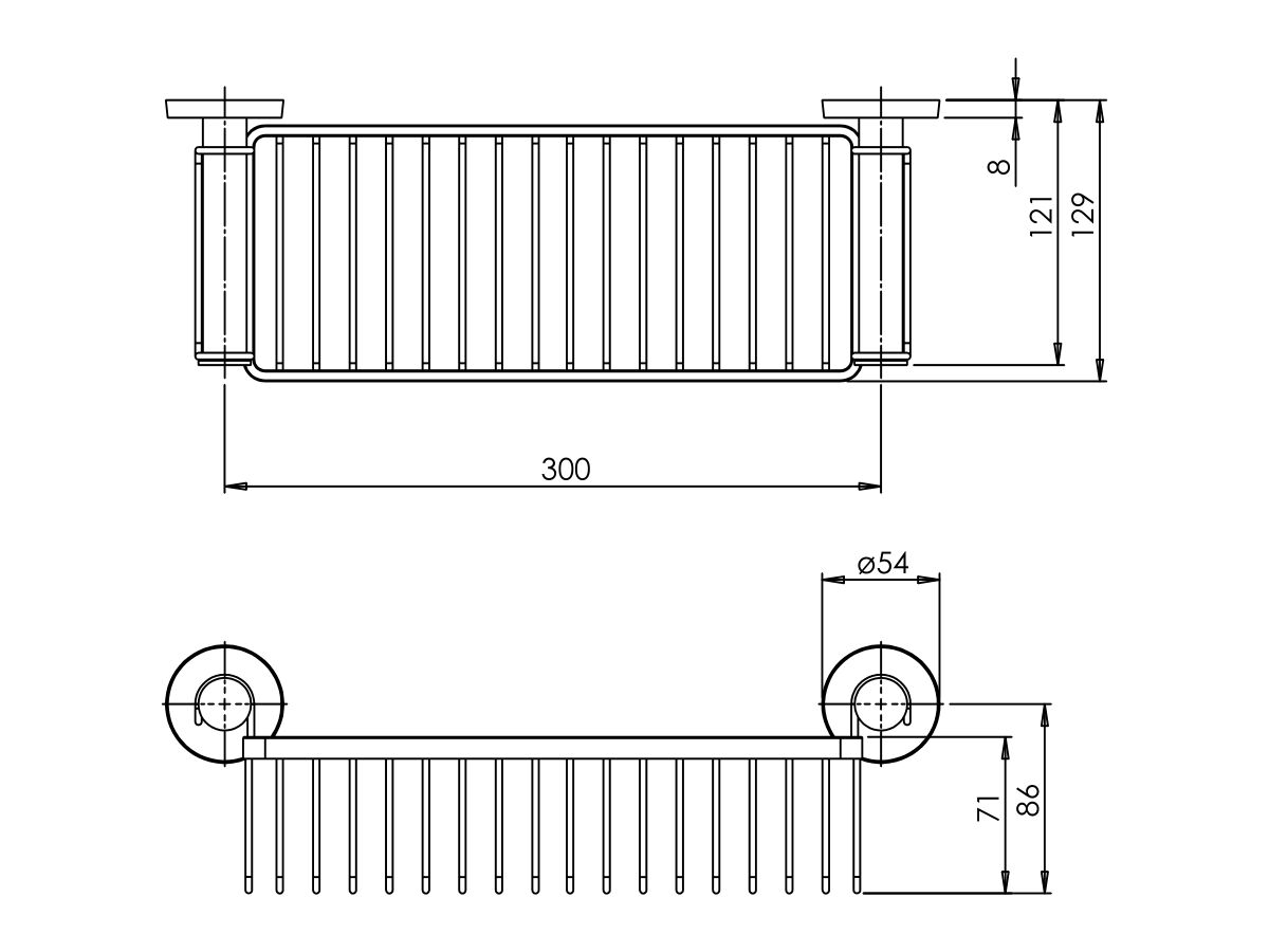 Reece Phoenix Gen X Shower Basket Chrome