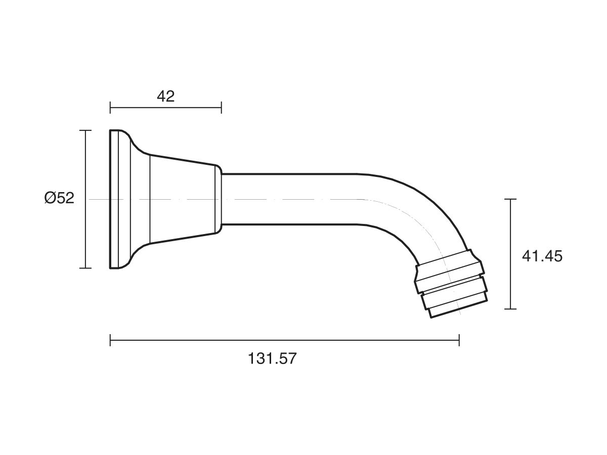 Reece Posh Bristol Bath Outlet Chrome