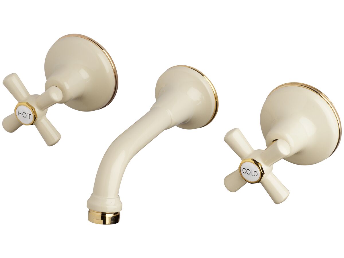 reece Posh Bristol Bath Set Ivory / Gold