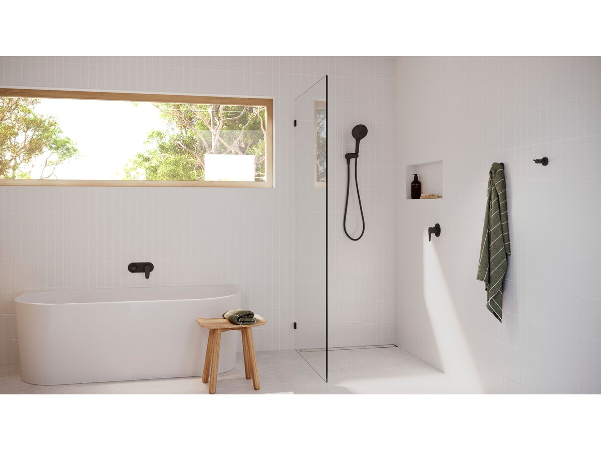 reece Posh Solus Bath Outlet 220mm Matte Black