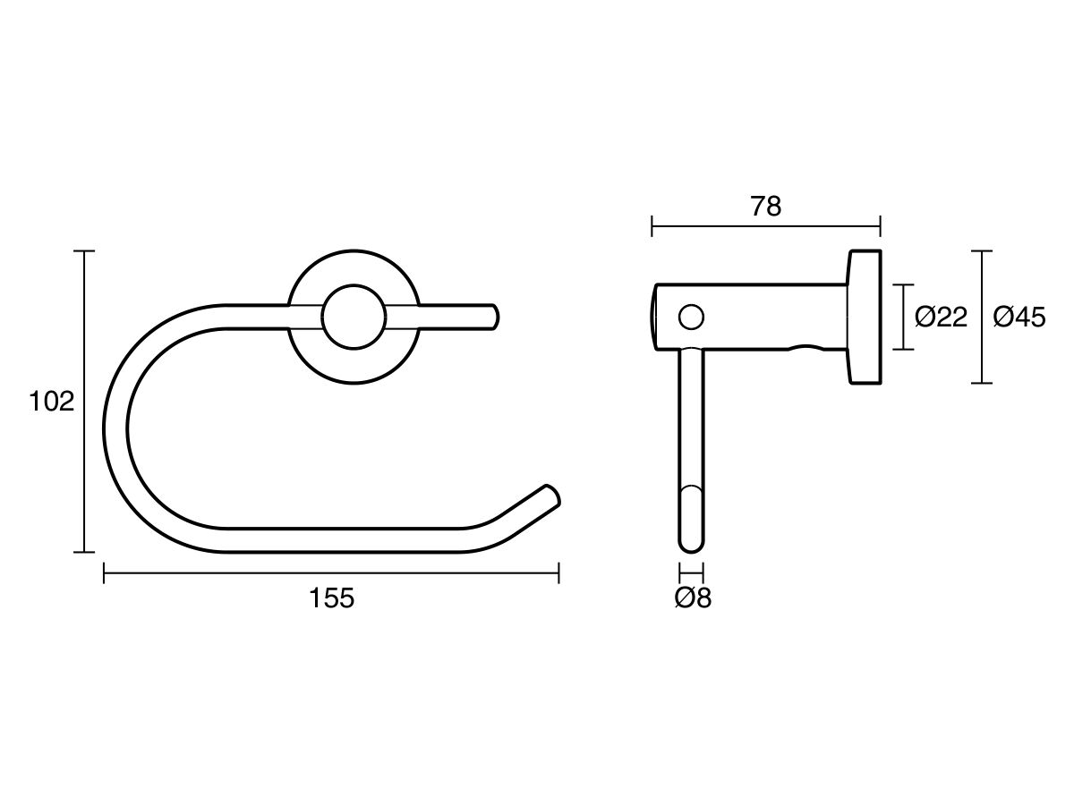 Reece Posh Solus MK2 Toilet Roll Holder Chrome