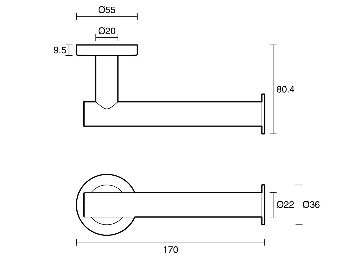 Reece Roca Ona Toilet Roll Holder Chrome
