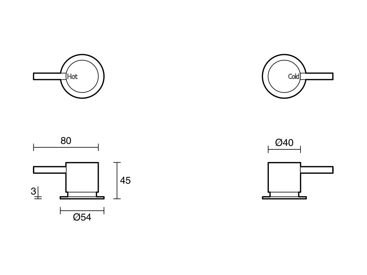 Reece Sussex Scala Basin Top Assembly Chrome