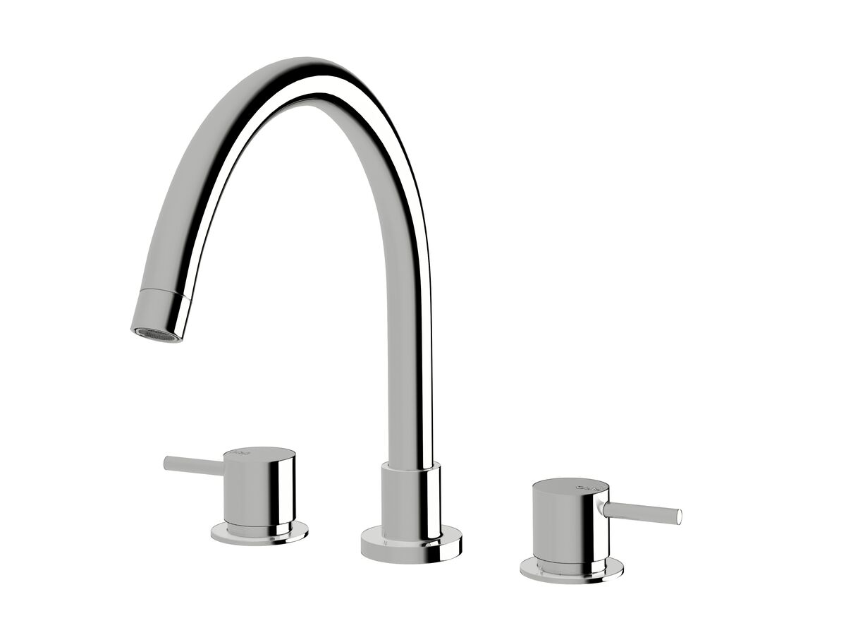 reece Sussex Scala Hob Spa Set Curved Chrome