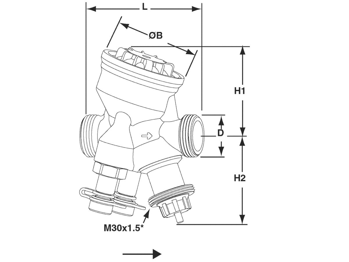 Reece TA Hydronics Compact P 25mm