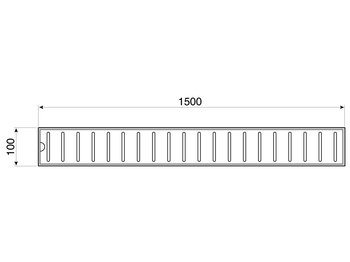 Reece Veitch RX100 Shower Channel 1500mm (Derwent)
