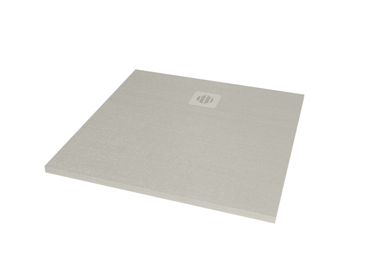 reece Roca Cyprus Stonex Shower Floor 900mm x 900mm Cemento with Matching Waste
